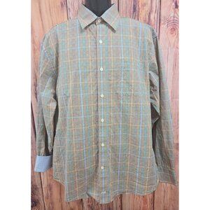 Johnston & Murphy Mens Tailored Fit Jacquard Dress Shirt XL